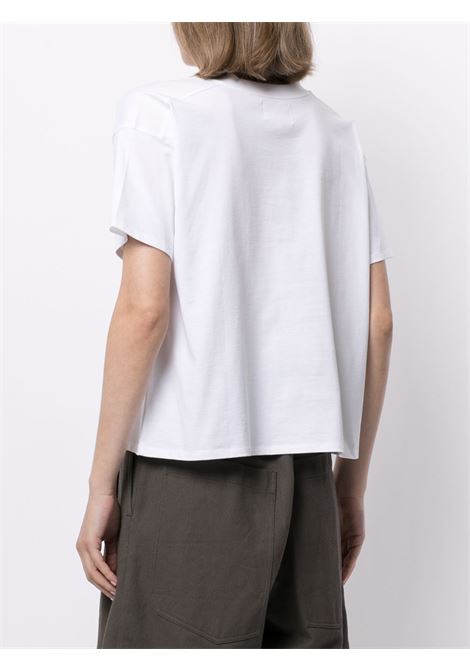 T-shirt con scollo a v  in bianco Loulou studio - donna LOULOU DE SAISON | FAAAWHT